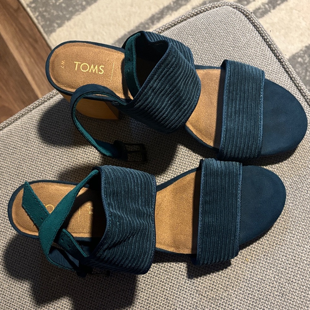 TOMS Women's Teal Sandals
